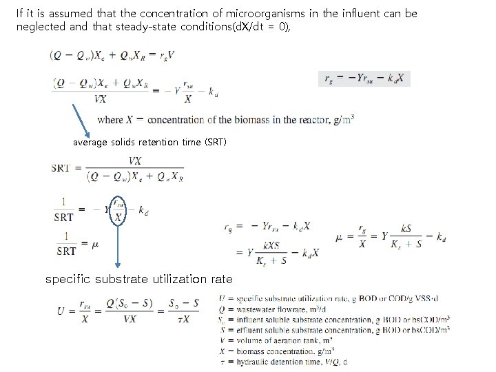 If it is assumed that the concentration of microorganisms in the influent can be