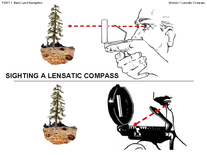 PART 1 Basic Land Navigation SIGHTING A LENSATIC COMPASS Module 1 Lensatic Compass PART 1 Basic Land Navigation SIGHTING A LENSATIC COMPASS Module 1 Lensatic Compass