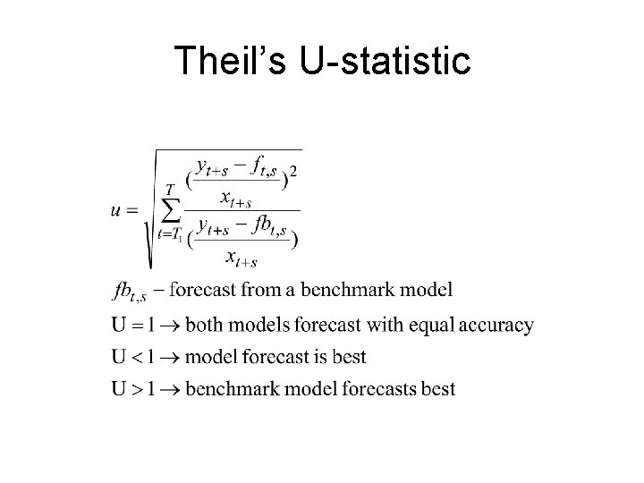 Theil’s U-statistic 