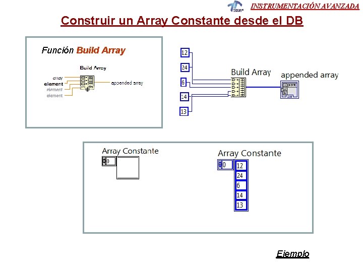 INSTRUMENTACIÓN AVANZADA Construir un Array Constante desde el DB Función Build Array Ejemplo INSTRUMENTACIÓN AVANZADA Construir un Array Constante desde el DB Función Build Array Ejemplo