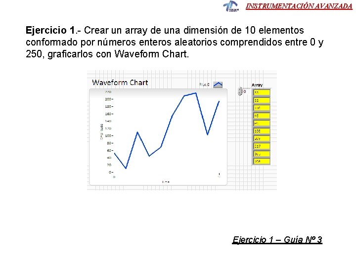 INSTRUMENTACIÓN AVANZADA Ejercicio 1. - Crear un array de una dimensión de 10 elementos