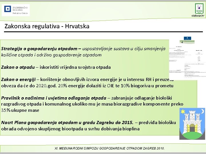 cistoca. hr Zakonska regulativa - Hrvatska Strategija o gospodarenju otpadom – uspostavljanje sustava u
