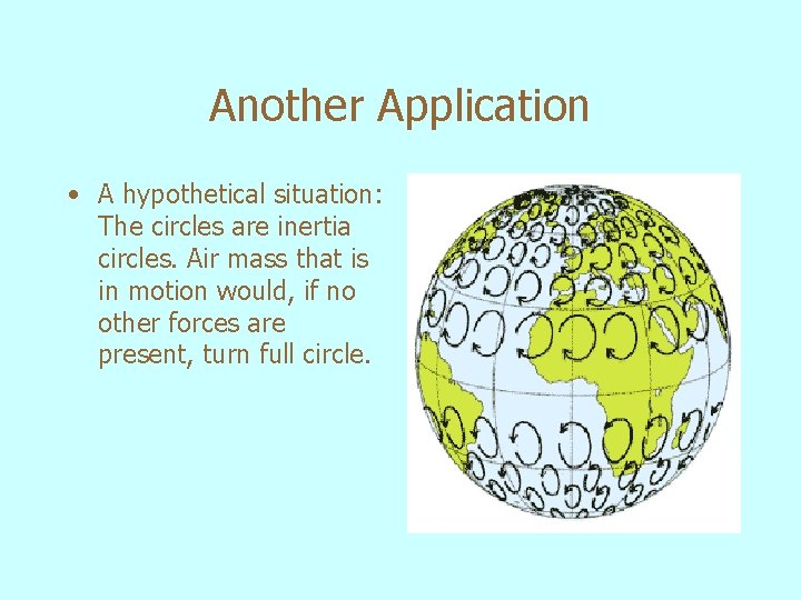 Another Application • A hypothetical situation: The circles are inertia circles. Air mass that