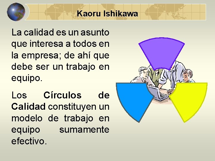 Kaoru Ishikawa La calidad es un asunto que interesa a todos en la empresa;