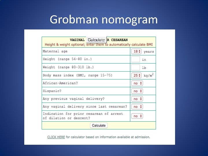 Grobman nomogram 