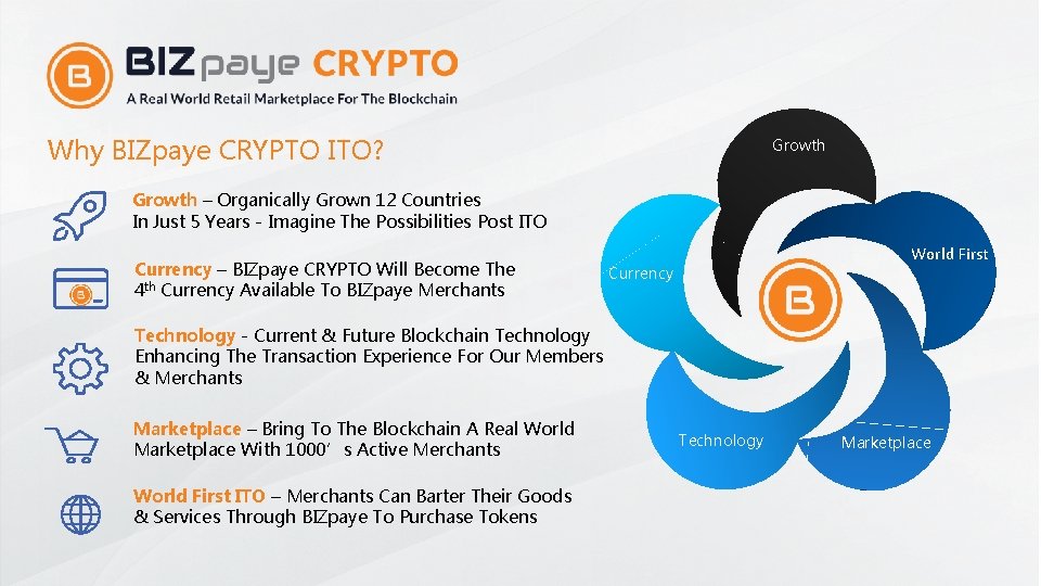 Why BIZpaye CRYPTO ITO? Growth – Organically Grown 12 Countries In Just 5 Years