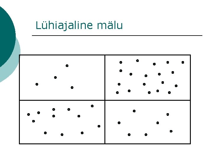 Lühiajaline mälu Lühiajaline mälu