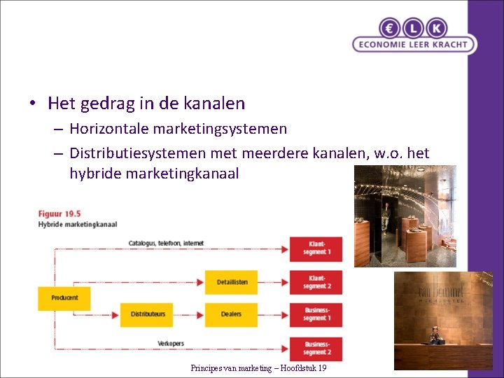 • Het gedrag in de kanalen – Horizontale marketingsystemen – Distributiesystemen met meerdere • Het gedrag in de kanalen – Horizontale marketingsystemen – Distributiesystemen met meerdere