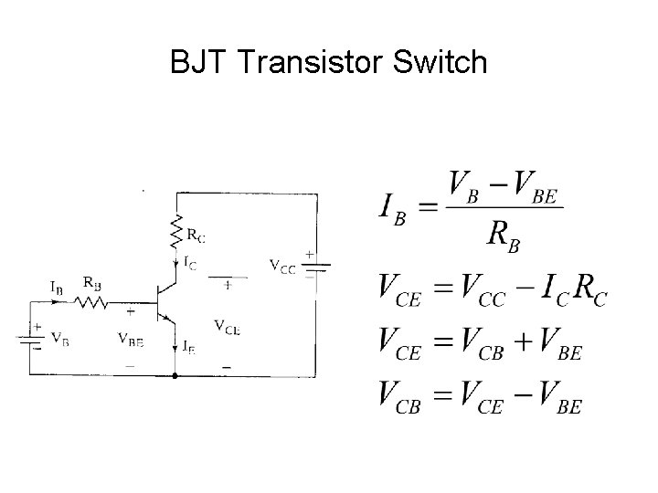 BJT Transistor Switch 