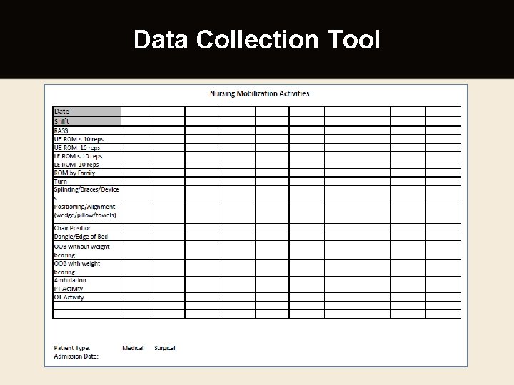 Data Collection Tool 