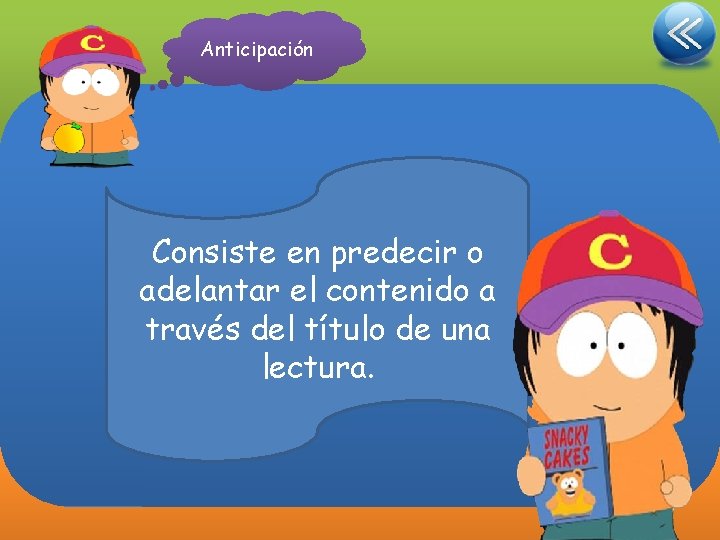 Anticipación Consiste en predecir o adelantar el contenido a través del título de una