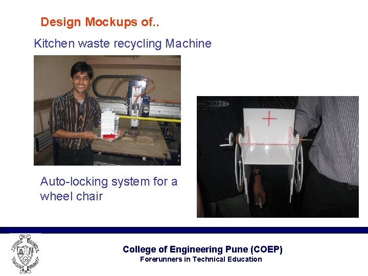 Design Mockups of. . Kitchen waste recycling Machine Auto-locking system for a wheel chair