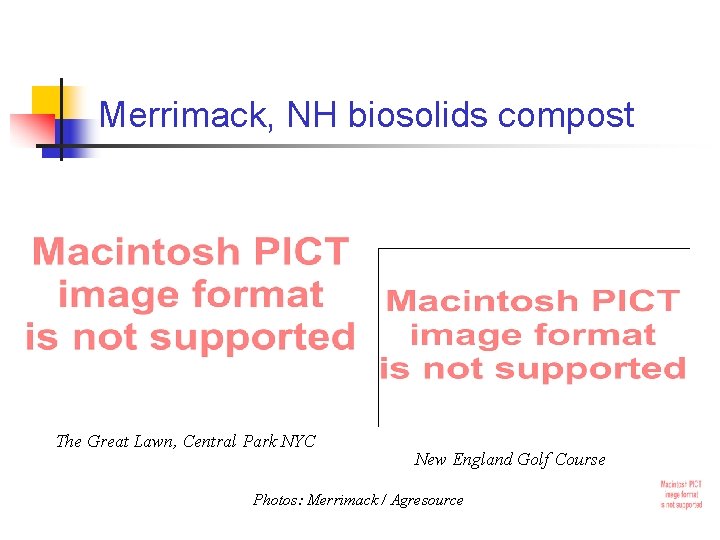 Merrimack, NH biosolids compost Merrimack, New Hampshire Nourishing Green Parks and Fairways The Great