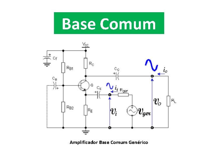 Base Comum Amplificador Base Comum Genérico 