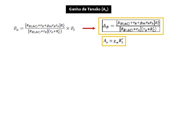 Ganho de Tensão (Av) 