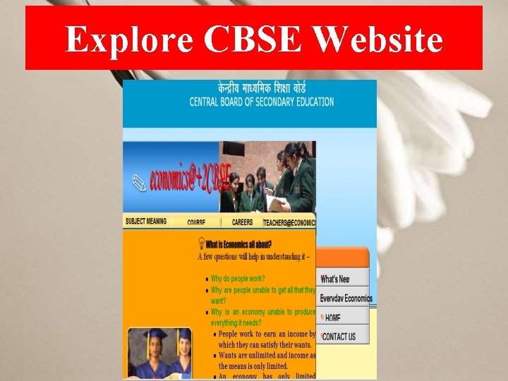 Explore CBSE Website 