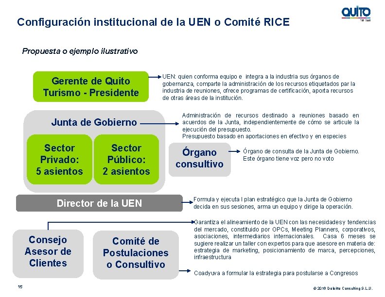 Configuración institucional de la UEN o Comité RICE Propuesta o ejemplo ilustrativo Gerente de