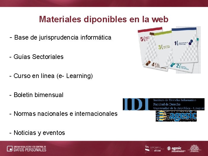 Materiales diponibles en la web - Base de jurisprudencia informática - Guías Sectoriales -