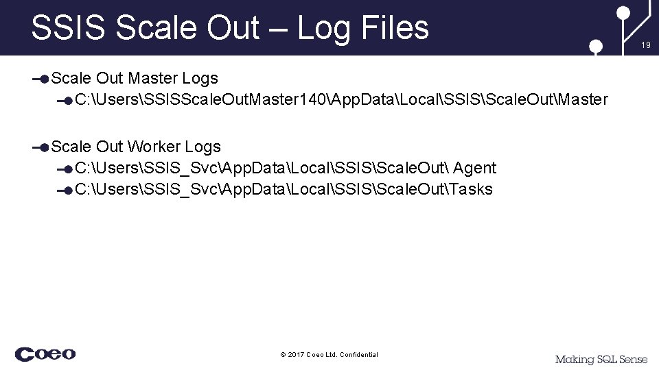 SSIS Scale Out – Log Files Scale Out Master Logs C: UsersSSISScale. Out. Master