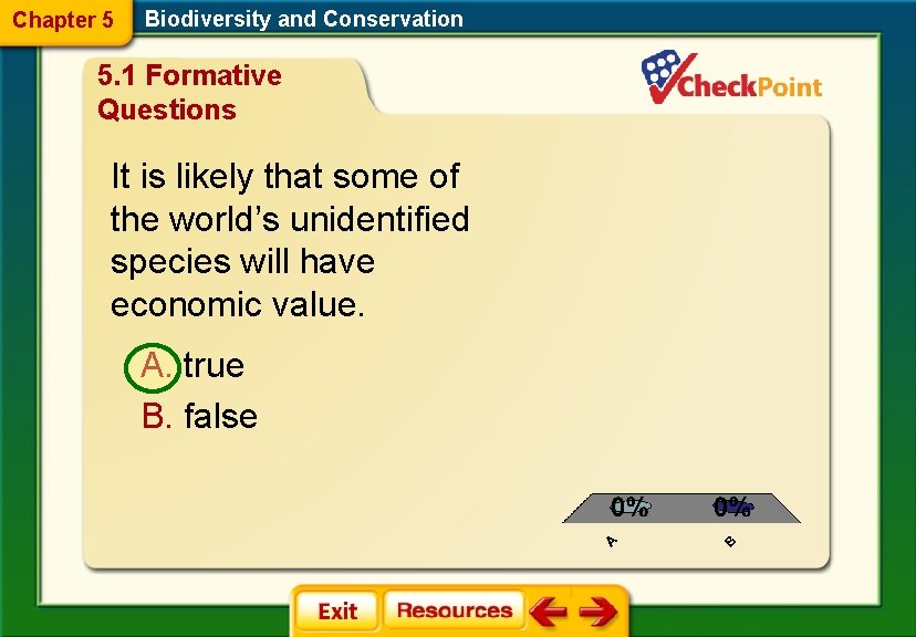 Chapter 5 Biodiversity and Conservation 5. 1 Formative Questions It is likely that some Chapter 5 Biodiversity and Conservation 5. 1 Formative Questions It is likely that some