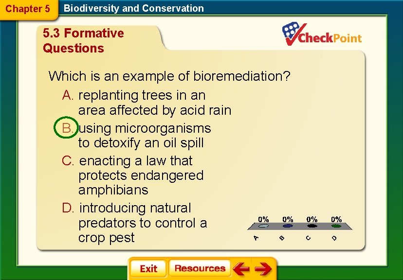 Chapter 5 Biodiversity and Conservation 5. 3 Formative Questions Which is an example of Chapter 5 Biodiversity and Conservation 5. 3 Formative Questions Which is an example of