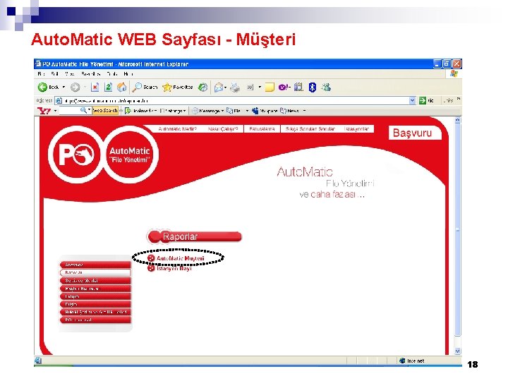 Auto. Matic WEB Sayfası - Müşteri 18 Auto. Matic WEB Sayfası - Müşteri 18