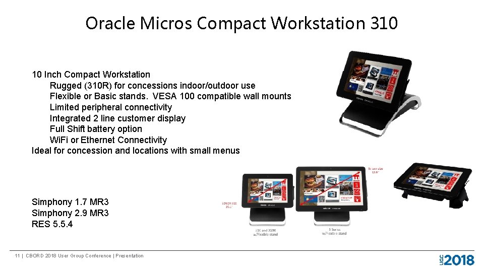 Oracle Micros Compact Workstation 310 10 Inch Compact Workstation Rugged (310 R) for concessions