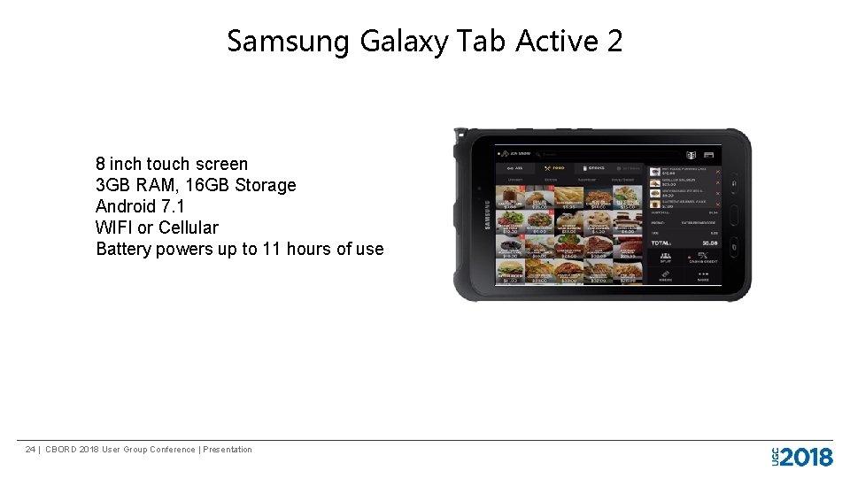 Samsung Galaxy Tab Active 2 8 inch touch screen 3 GB RAM, 16 GB