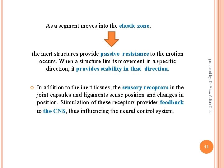  As a segment moves into the elastic zone, In addition to the inert