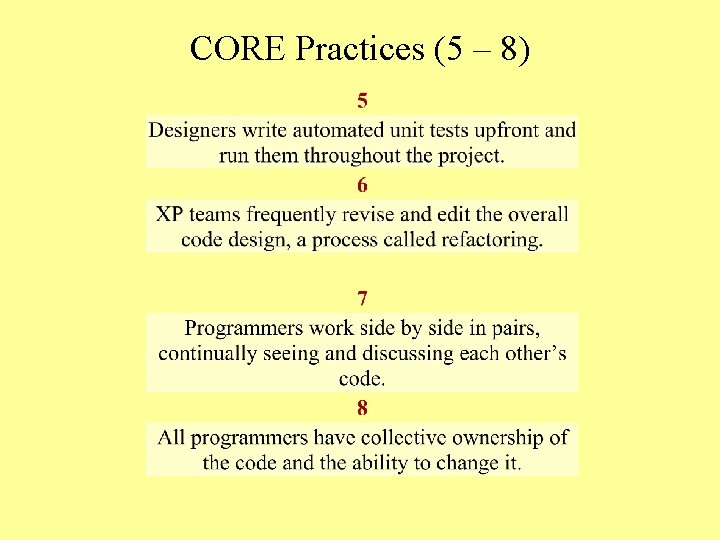CORE Practices (5 – 8) 