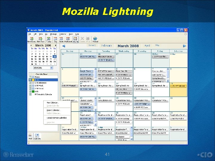 Mozilla Lightning 41 