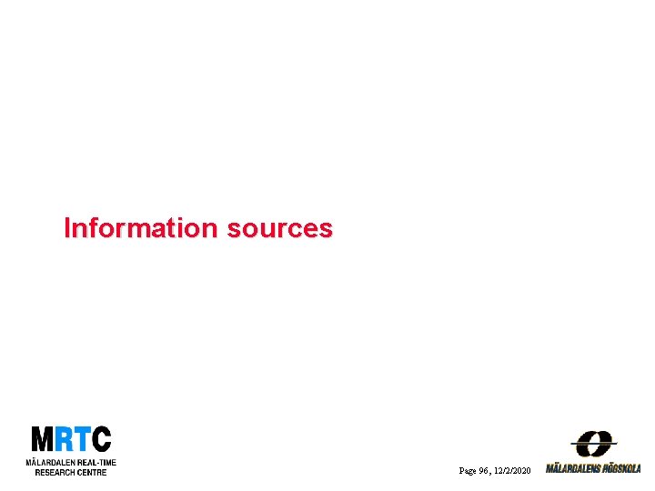  Information sources Page 96, 12/2/2020 