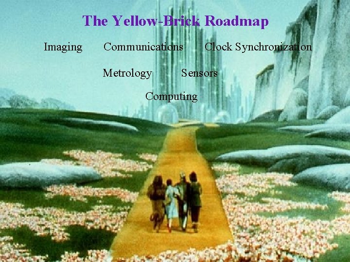 The Yellow-Brick Roadmap Imaging Communications Metrology Clock Synchronization Sensors Computing 