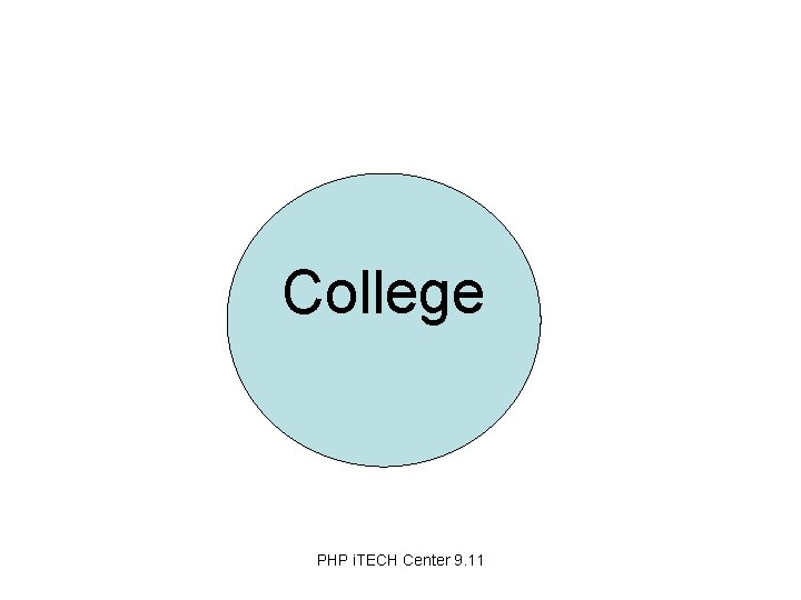 College PHP i. TECH Center 9. 11 