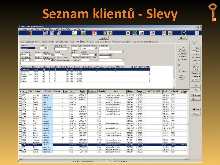 Seznam klientů - Slevy 