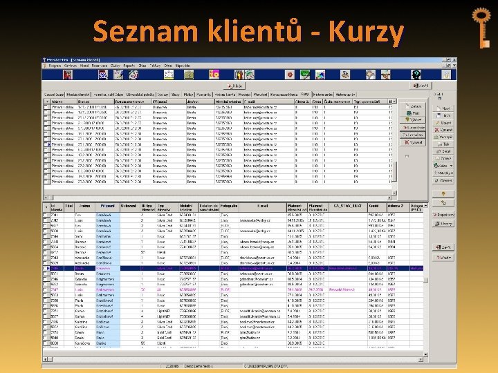 Seznam klientů - Kurzy 