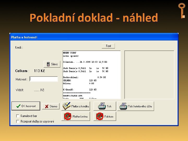 Pokladní doklad - náhled 