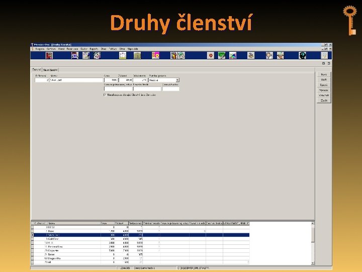 Druhy členství 