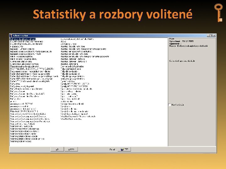 Statistiky a rozbory volitené 