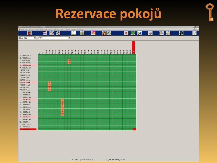 Rezervace pokojů 