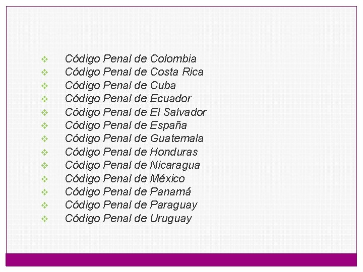 v v v v Código Penal de Colombia Código Penal de Costa Rica Código