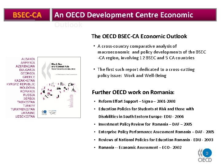 BSEC-CA An OECD Development Centre Economic Outlook The OECD BSEC-CA Economic Outlook • A