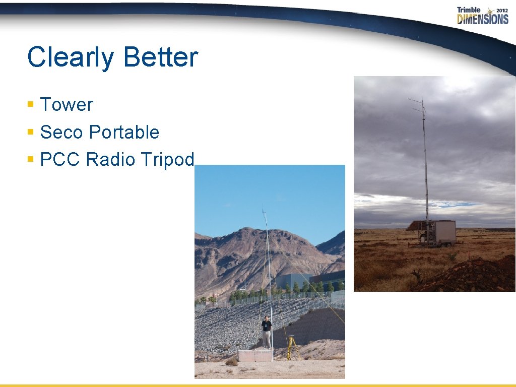 Clearly Better § Tower § Seco Portable § PCC Radio Tripod 