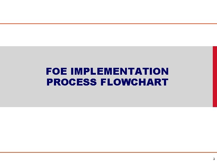 FOE IMPLEMENTATION PROCESS FLOWCHART 2 