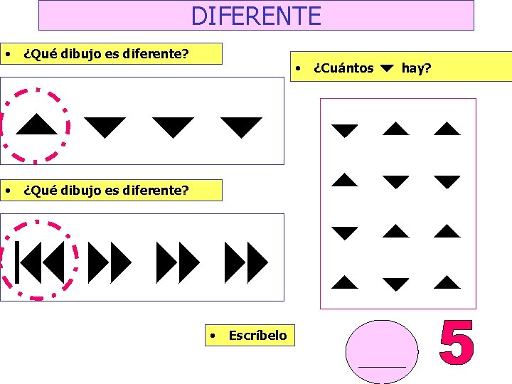 DIFERENTE • ¿Qué dibujo es diferente? • 5666 • ¿Qué dibujo es diferente? 9888