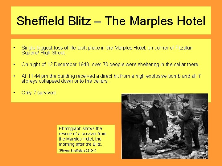 Sheffield Blitz – The Marples Hotel • Single biggest loss of life took place