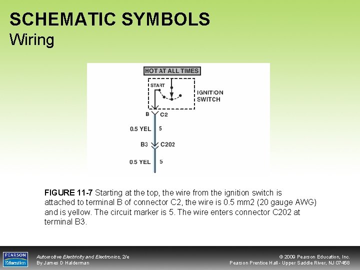 SCHEMATIC SYMBOLS Wiring FIGURE 11 -7 Starting at the top, the wire from the