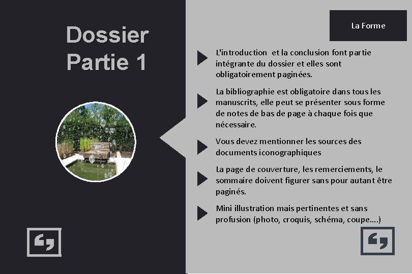 Dossier Partie 1 La Forme L'introduction et la conclusion font partie intégrante du dossier
