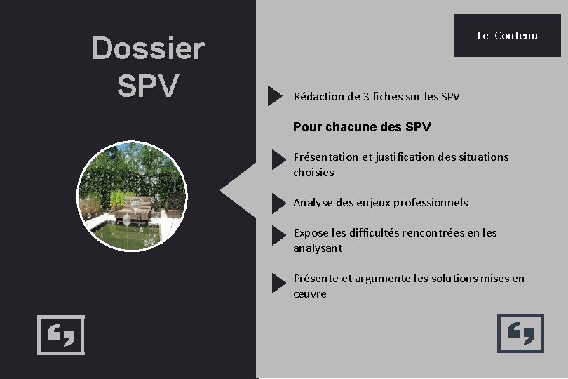 Dossier SPV Le Contenu Rédaction de 3 fiches sur les SPV Pour chacune des