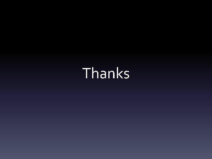 Thanks 